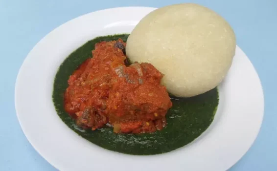 Eba and ewedu