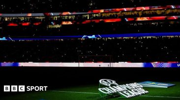 The Estadio da Luz in Lisbon ahead of the Champions League game
