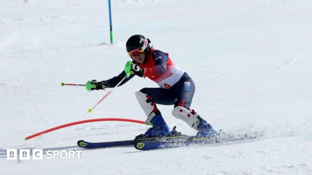 Menna Fitzpatrick competing at the 2022 Winter Paralympics
