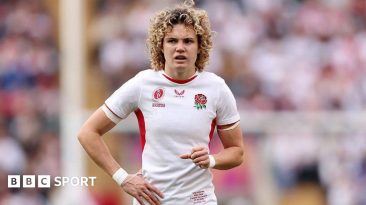 Ellie Kildunne of England looks on during the Women's Rugby World Cup 2025 final match between Canada and England at Twickenham Stadium in London