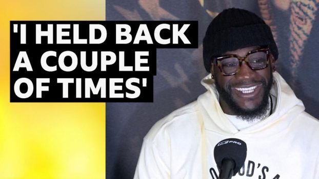 Deontay Wilder smiling