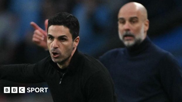 Pep Guardiola and Mikel Arteta