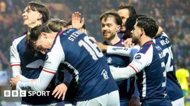 Falkirk players celebrating