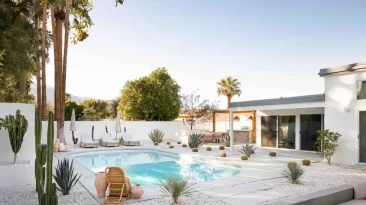 The Best Palm Springs Bachelorette Airbnbs With Saltwater Pools, Saunas, and Mountain Views