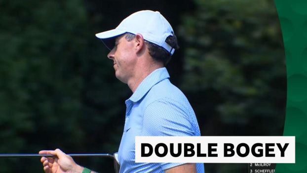 Rory McIlroy falters with double bogey at the fourth