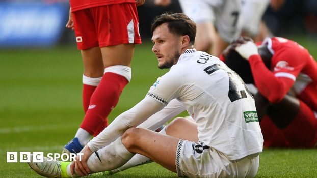 Liam Cullen during Swansea's draw with Middlesbrough