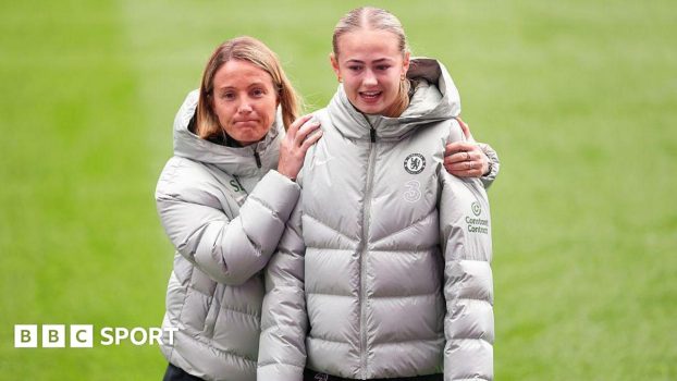 Sonia Bompastor and Lexi Potter at the end of last season