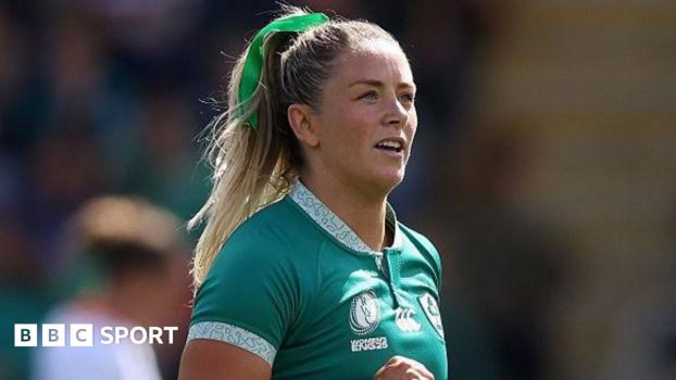 Stacey Flood in action for Ireland