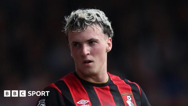 Alex Jimenez looks on during a Bournemouth match