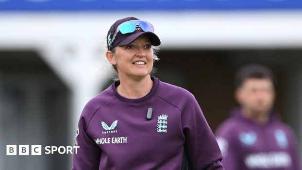 Sarah Taylor smiles during practice