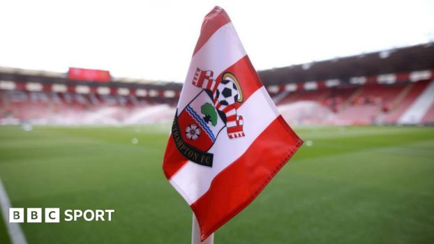 A general view of a Southampton corner flag prior to the Premier League match between Southampton FC and Wolverhampton Wanderers