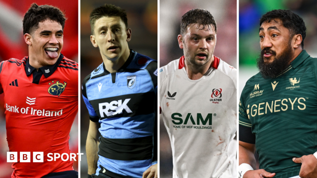 Munster's Ben O’Donovan, Cardiff's Josh Adams, Ulster's Iain Henderson and Connacht's Bundee Aki
