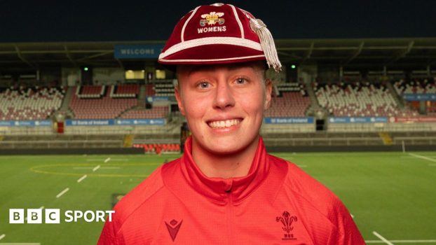 Nikita Prothero with her Wales cap on